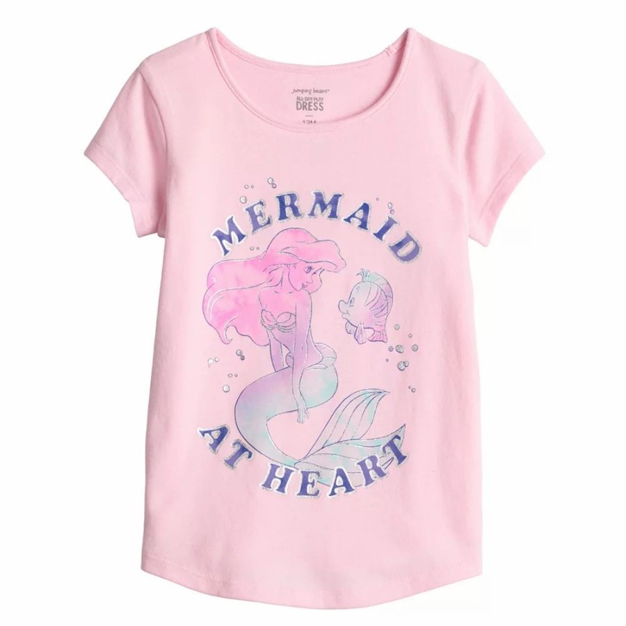 Girls Clothing * | Toddler Girl Jumping Beans "Mermaid At Heart" Adaptive Double Layer Tee