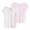 Girls Clothing * | Toddler Girl Jumping Beans Tie Dye & Solid Core Tees 2-Pack