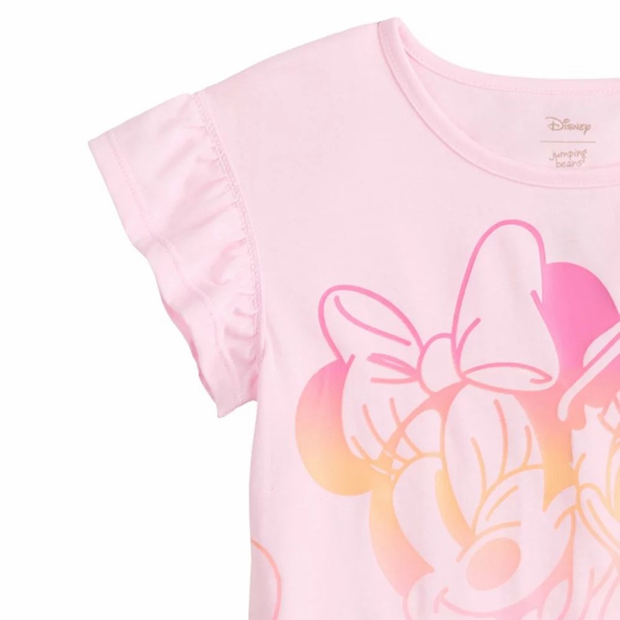 Girls Clothing * | Disney'S Minnie Mouse Girls 4-12 Adaptive Flutter Graphic Tee By Jumping Beans