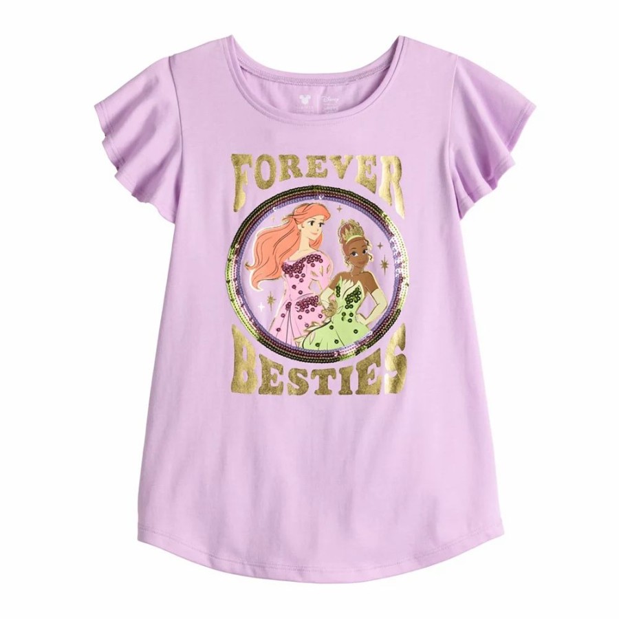 Girls Clothing * | Disney Princess Toddler Girl Flounce Tee By Jumping Beans