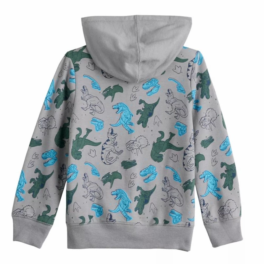 Boy Clothing * | Boys 4-12 Jumping Beans French Terry Full Zip Printed Hoodie