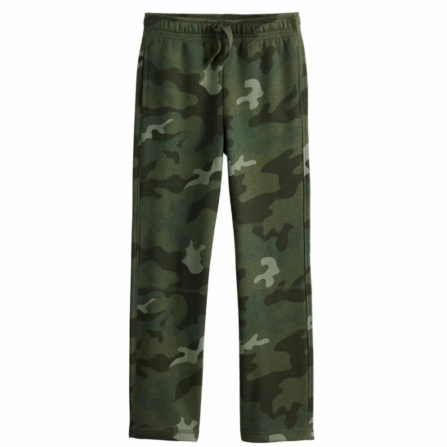 Boy Clothing * | Boys 4-12 Jumping Beans Fleece Pants With Knee Piecing In Regular, Slim & Husky