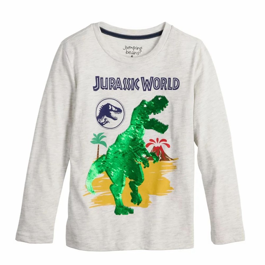 Boy Clothing * | Boys 4-12 Jumping Beans Jurassic World Flippable Sequins Long Sleeve Graphic Tee