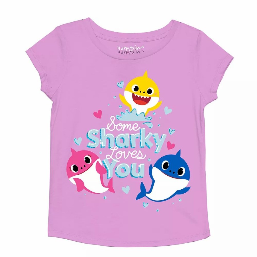 Girls Clothing * | Toddler Girl Jumping Beans Baby Shark "Some Sharky Loves You" Graphic Tee