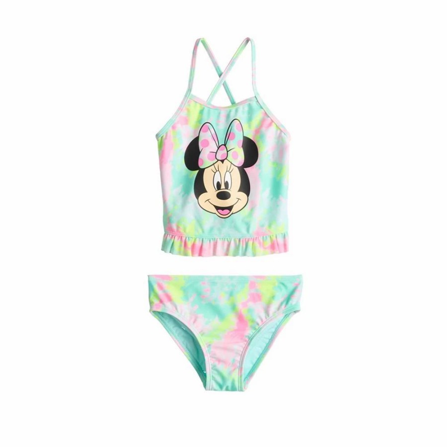 Girls Clothing * | Disney'S Minnie Mouse Toddler Girl 2-Piece Tankini Swimsuit Set