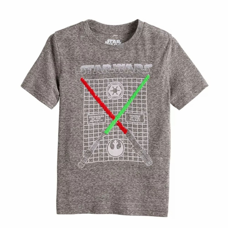 Boy Clothing * | Boys 4-12 Jumping Beans Star Wars Lightsabers Flippable Sequins Graphic Tee