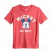 Boy Clothing * | Boys 4-12 Disney Mickey Mouse "Oh Boy!" Graphic Tee By Jumping Beans