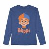 Boy Clothing * | Toddler Boy Jumping Beans Blippi Face Long-Sleeve Graphic Tee