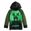 Boy Clothing * | Boys 4-12 Jumping Beans Minecraft Creeper Fleece Active Graphic Hoodie