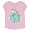 Girls Clothing * | Girls 4-12 Jumping Beans Snoopy Earth Graphic Tee