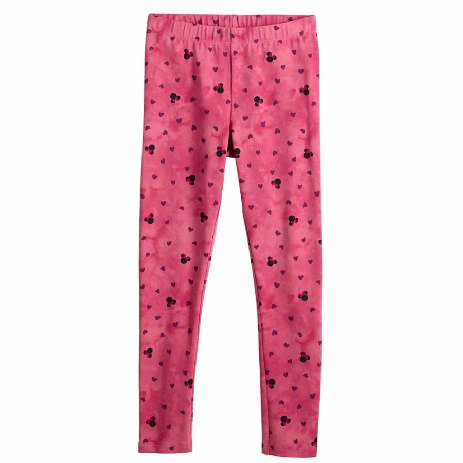 Girls Clothing * | Girls 4-12 Disney Minnie Mouse Print Tie Dye Leggings By Jumping Beans