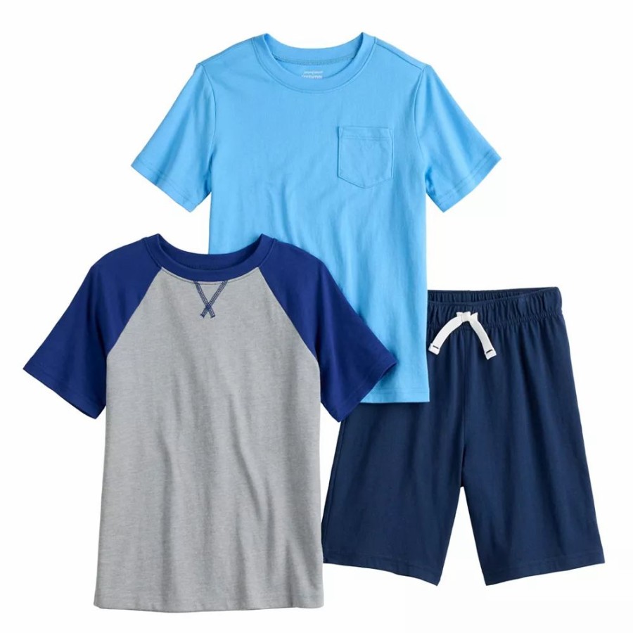 Boy Clothing * | Boys 4-8 Jumping Beans Tees & Shorts 3-Piece Set