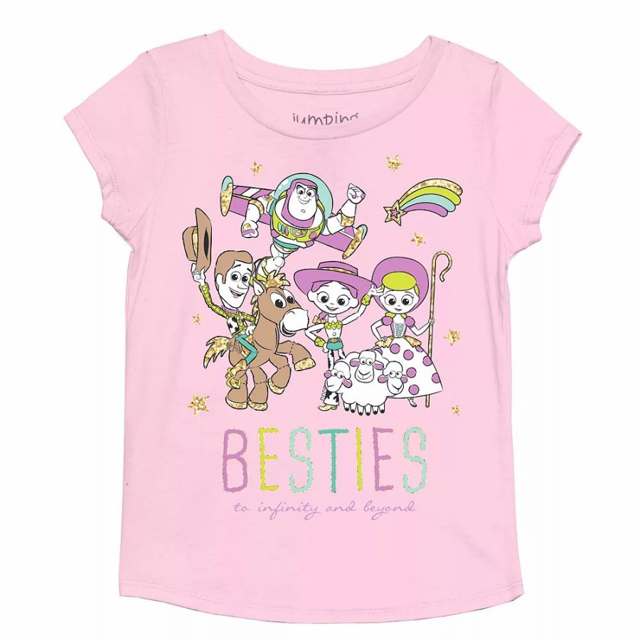 Girls Clothing * | Disney / Pixar Toy Story Girls 4-12 Besties & Beyond" Graphic Tee By Jumping Beans