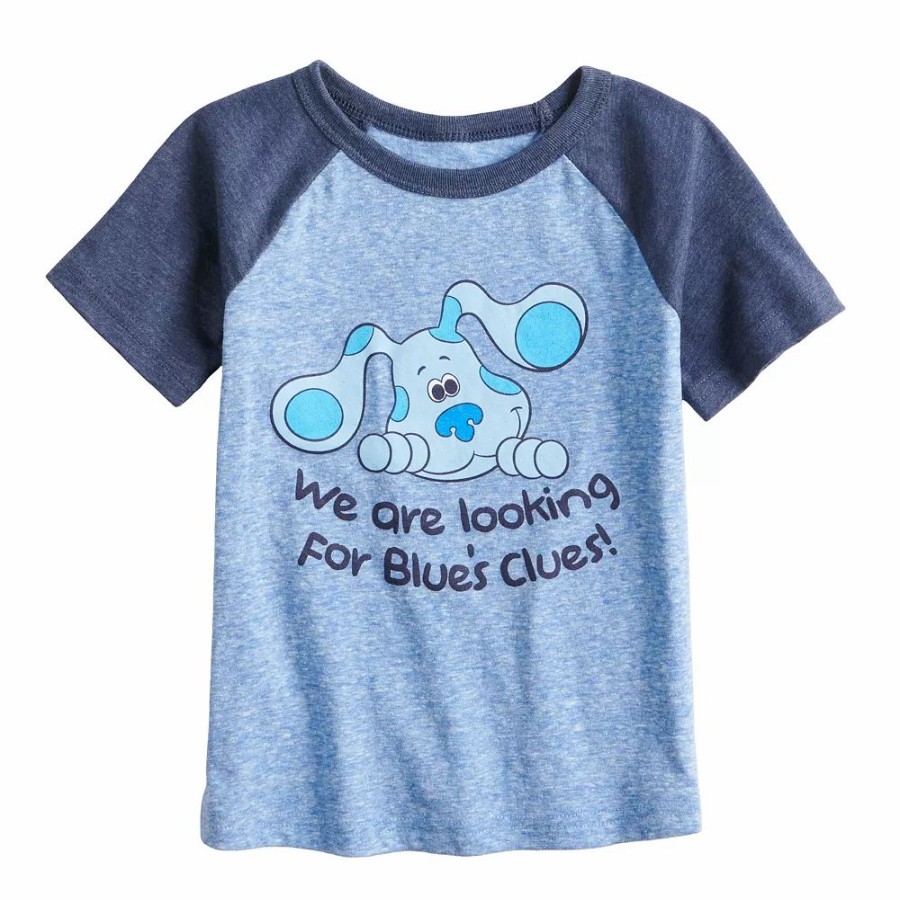 Boy Clothing * | Toddler Boy Jumping Beans Blue'S Clues Raglan Graphic Tee