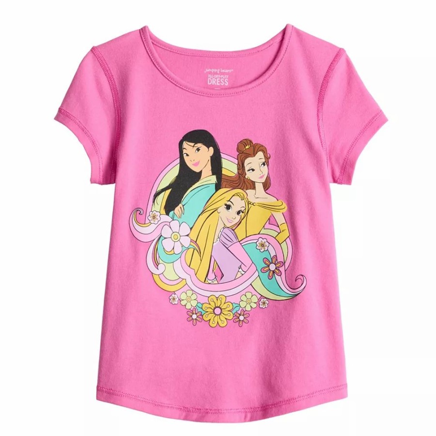 Girls Clothing * | Disney Princess Girls 4-12 Adaptive Tee By Jumping Beans