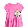 Girls Clothing * | Disney'S Minnie Mouse Girls 4-12 Peplum-Hem Tee By Jumping Beans