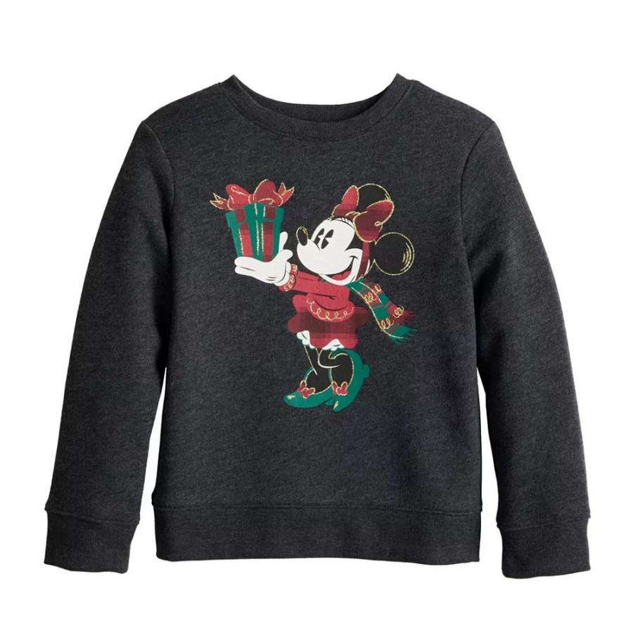 Girls Clothing * | Toddler Girl Disney'S Minnie Mouse Holiday Sweatshirt By Jumping Beans