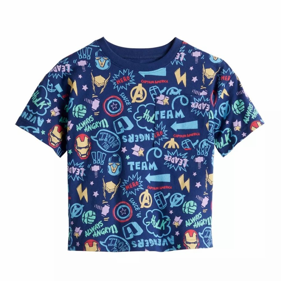 Boy Clothing * | Toddler Boy Jumping Beans Marvel Avengers Pocket Tee