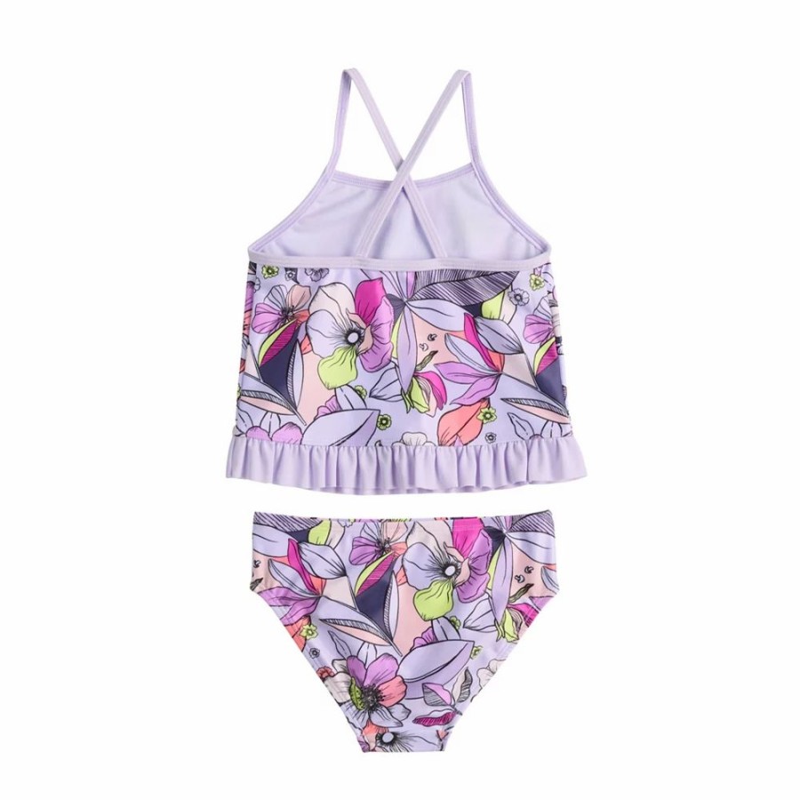 Girls Clothing * | Toddler Girl Jumping Beans Tankini Swimsuit