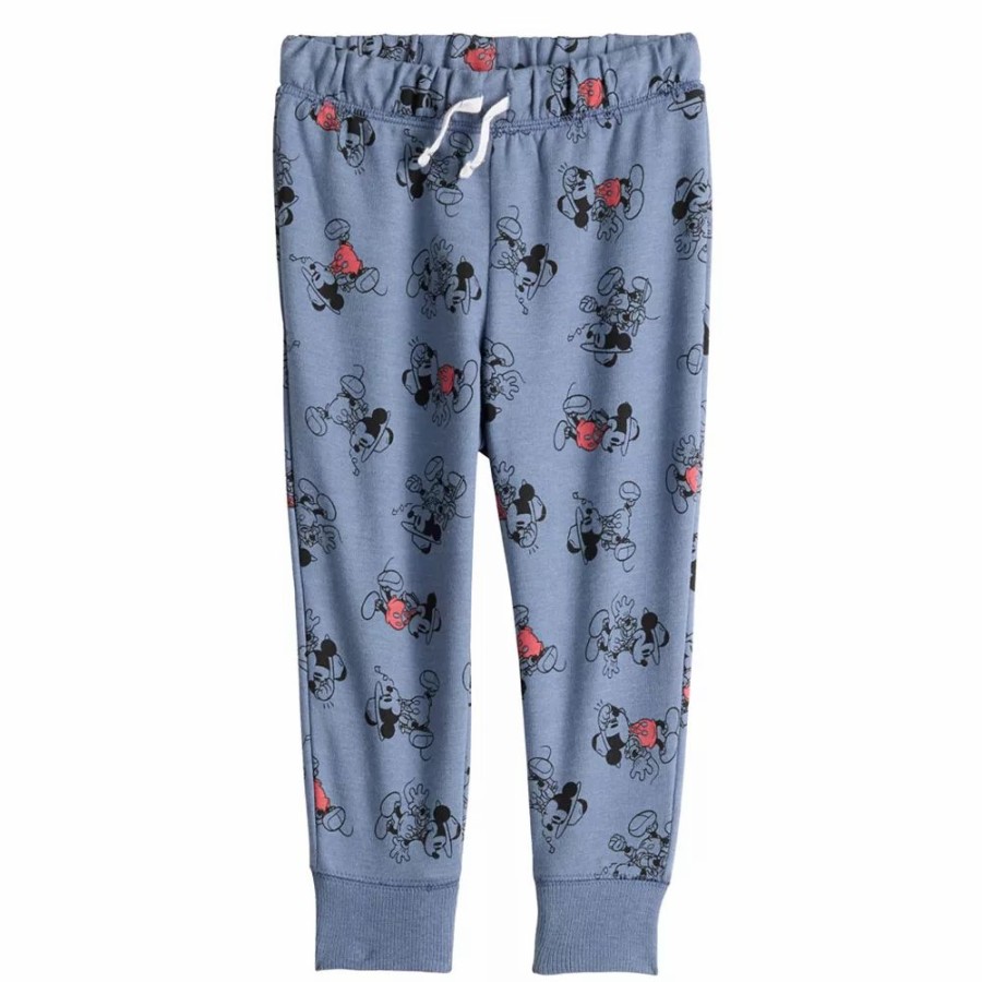 Boy Clothing * | Toddler Boy Disney Farmer Mickey Mouse Print French Terry Jogger Pants By Jumping Beans