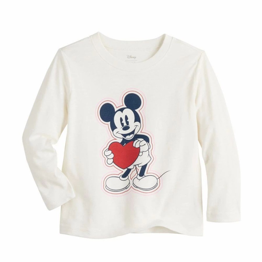 Boy Clothing * | Disney'S Mickey Mouse Toddler Boy Valentine'S Day Graphic Tee By Jumping Beans