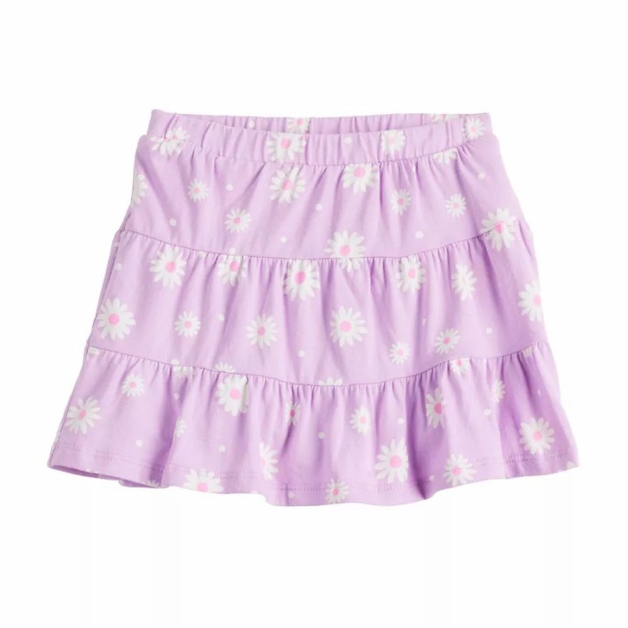 Girls Clothing * | Toddler Girl Jumping Beans Print Tiered Skort