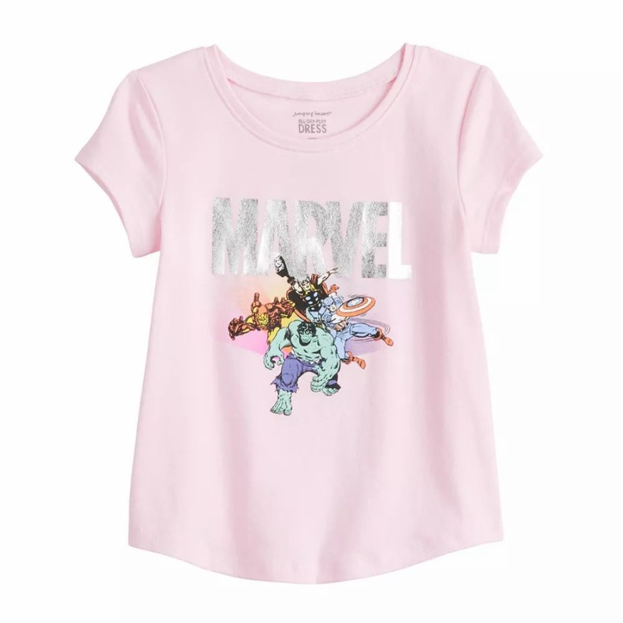 Girls Clothing * | Marvel Avengers Toddler Girl Graphic Tee By Jumping Beans