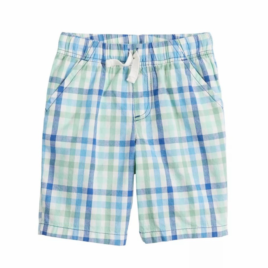 Boy Clothing * | Boys 4-12 Jumping Beans Plaid Canvas Shorts