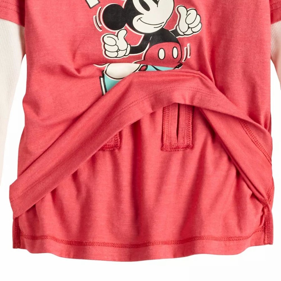 Boy Clothing * | Toddler Boy Disney Mickey Mouse Adaptive Graphic Skater Tee By Jumping Beans