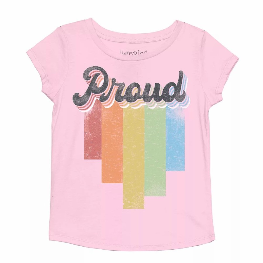 Girls Clothing * | Toddler Girl Jumping Beans "Proud" Rainbow Pride Graphic Tee