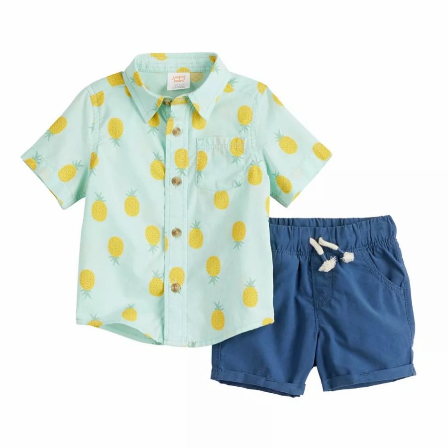 Boy Clothing * | Baby Boy Jumping Beans Shirt & Shorts Set