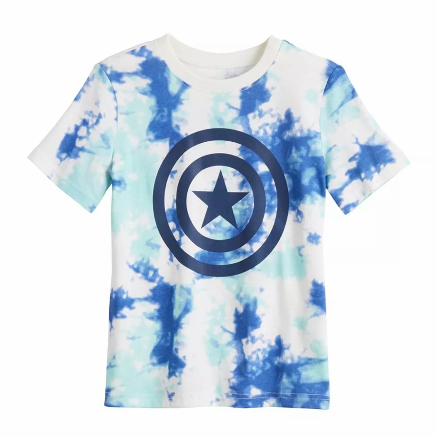 Boy Clothing * | Boys 4-12 Jumping Beans Marvel Captain America Tie-Dyed Tee