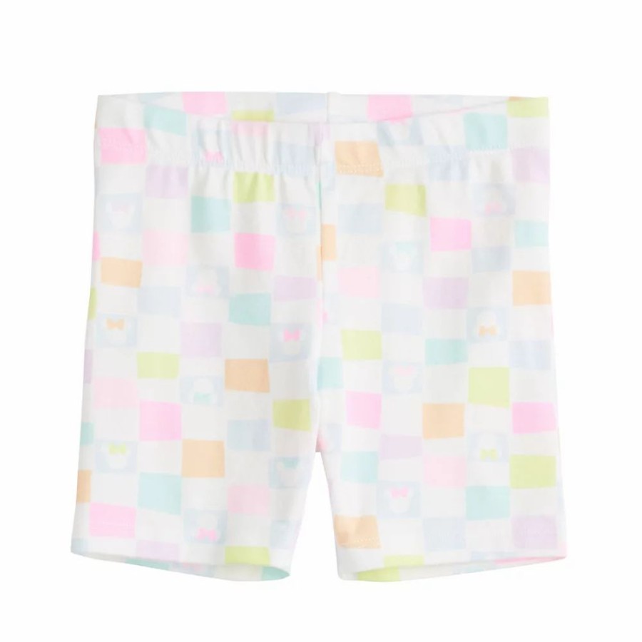 Girls Clothing * | Disney'S Minnie Mouse Toddler Girl Checker Bike Shorts By Jumping Beans