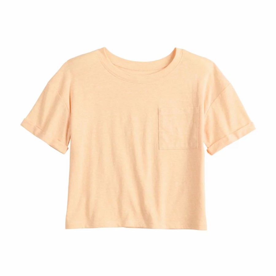 Girls Clothing * | Girls 4-12 Jumping Beans Solid Pastel Boxy Tee