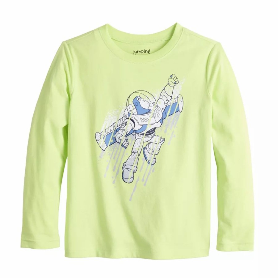 Boy Clothing * | Boys 4-8 Disney / Pixar Toy Story Active Jersey Long Sleeve Buzz Lightyear Graphic Tee By Jumping Beans