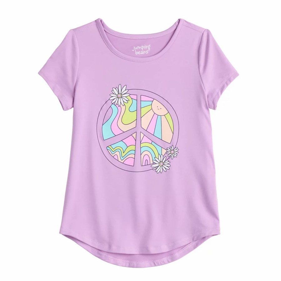 Girls Clothing * | Girls 4-12 Jumping Beans Shirttail Active Graphic Tee