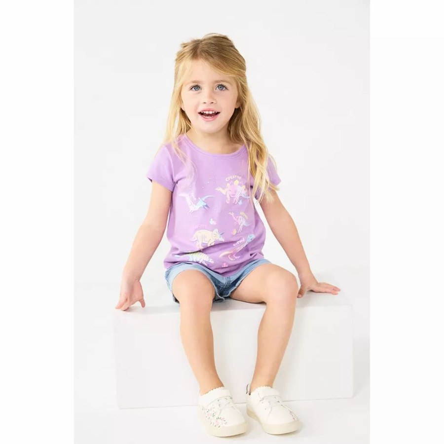 Girls Clothing * | Toddler Girl Jumping Beans Short-Sleeve Graphic Shirttail Tee