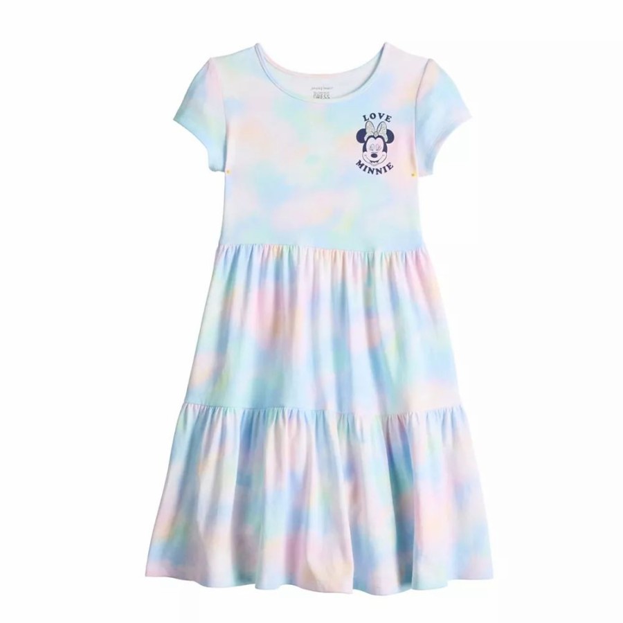 Girls Clothing * | Disney'S Minnie Mouse Girls 4-12 Tiered Dress By Jumping Beans