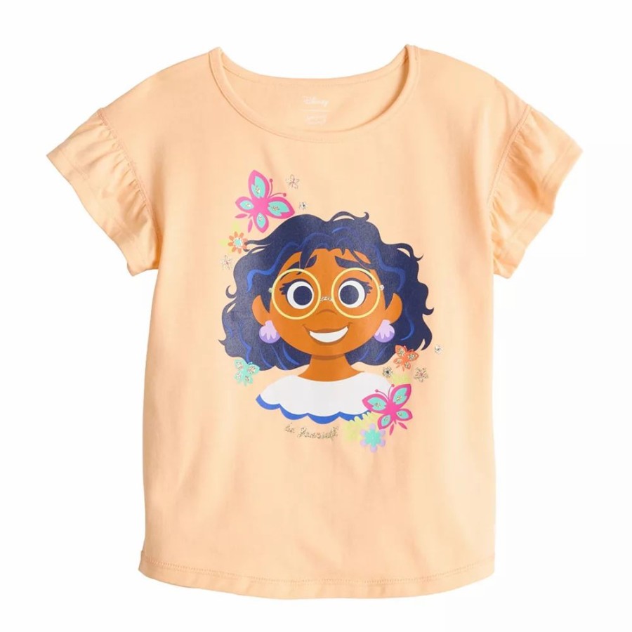 Girls Clothing * | Disney'S Encanto Mirabel Girls 4-12 Adaptive Flutter Graphic Tee By Jumping Beans