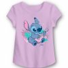 Girls Clothing * | Disney'S Lilo & Stitch Girls 4-12 Stitch Graphic Tee By Jumping Beans