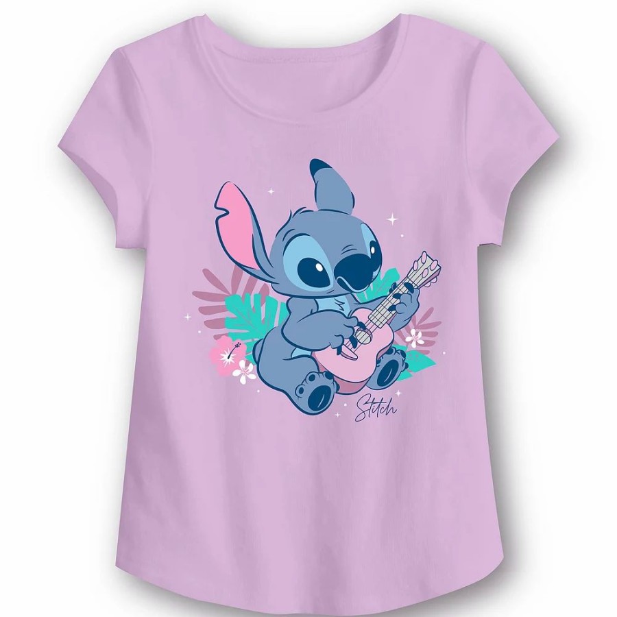 Girls Clothing * | Disney'S Lilo & Stitch Girls 4-12 Stitch Graphic Tee By Jumping Beans