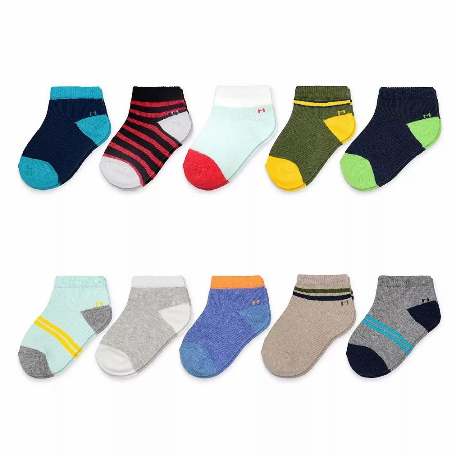 Boy Clothing * | Baby / Toddler Boy Jumping Beans 10 Pack Ankle Socks