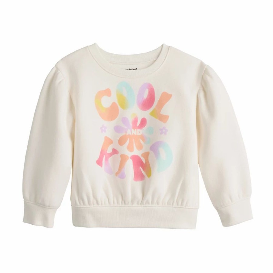 Girls Clothing * | Toddler Girl Jumping Beans Puff Sleeve Crewneck Sweatshirt