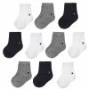 Boy Clothing * | Toddler Boy Jumping Beans 10-Pk. Solid Crew Socks