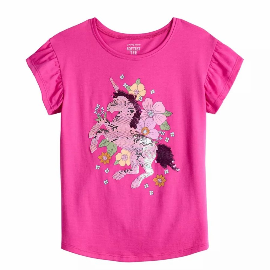 Girls Clothing * | Girls 4-12 Jumping Beans Flutter Graphic Tee