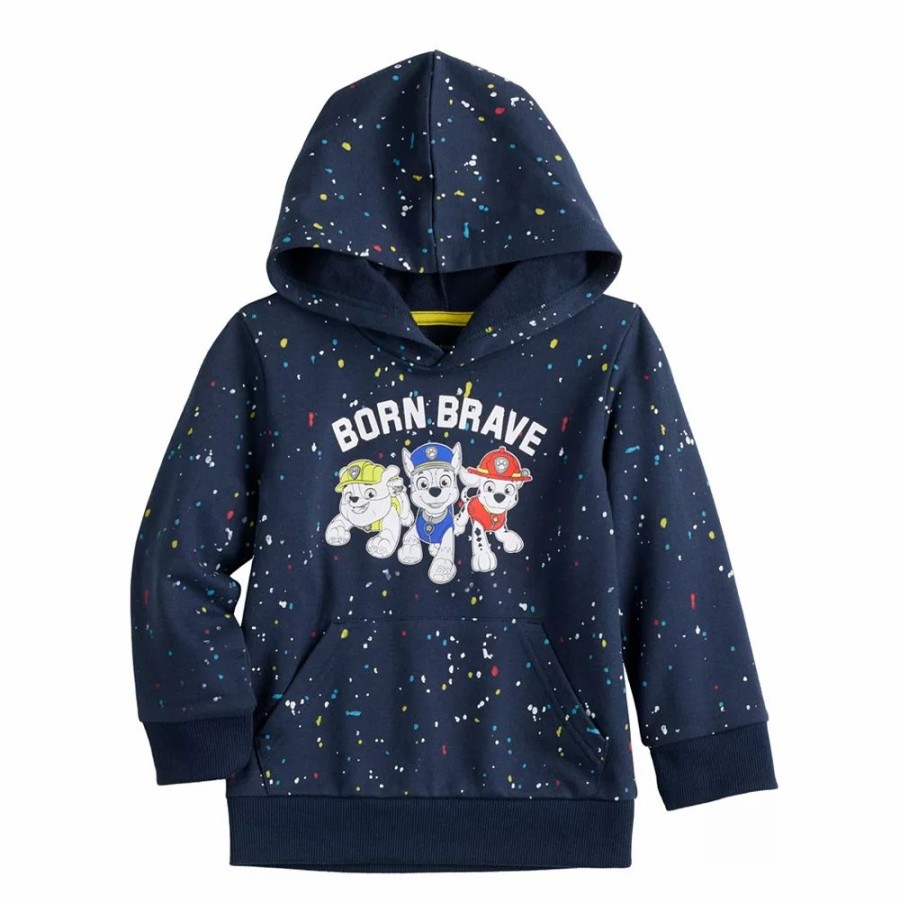 Boy Clothing * | Toddler Boy Jumping Beans Paw Patrol "Born Brave" Fleece Pullover Hoodie