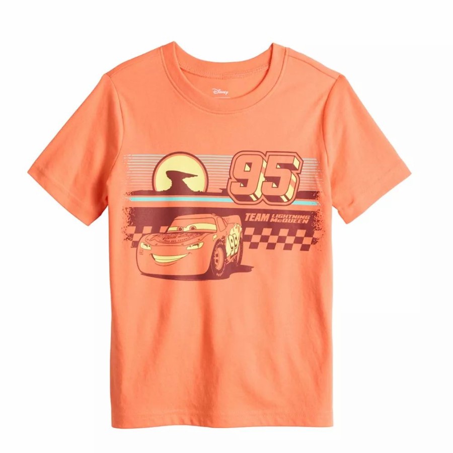 Boy Clothing * | Boys 4-12 Disney / Pixar Cars Lightning Mcqueen 95 Graphic Tee By Jumping Beans