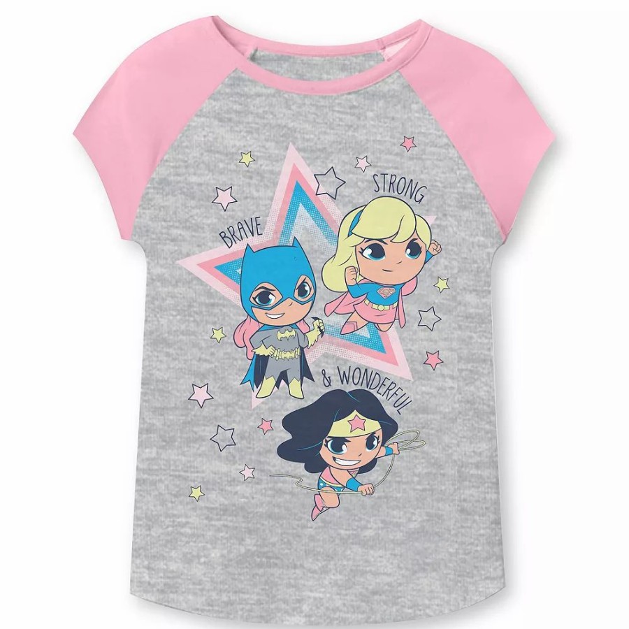 Girls Clothing * | Girls 4-12 Jumping Beans Short-Sleeve Super Friends Tee