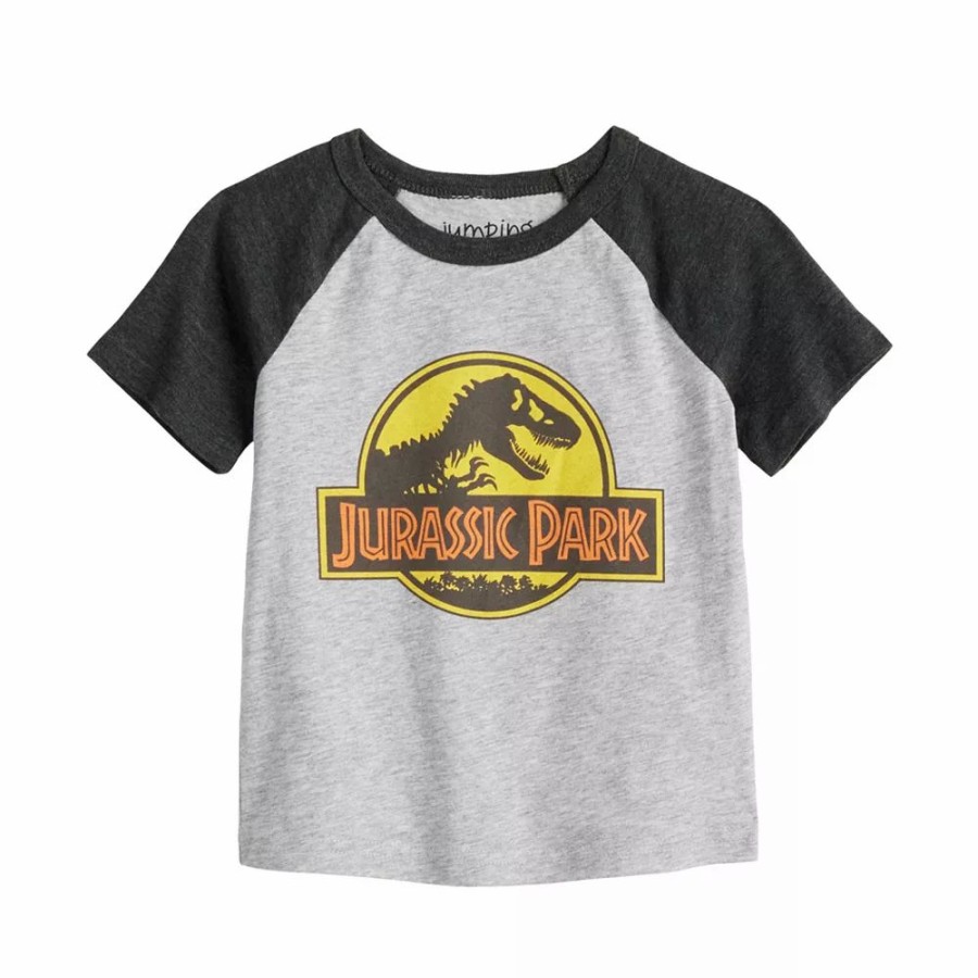 Boy Clothing * | Toddler Boy Jumping Beans Jurassic Park Raglan Tee