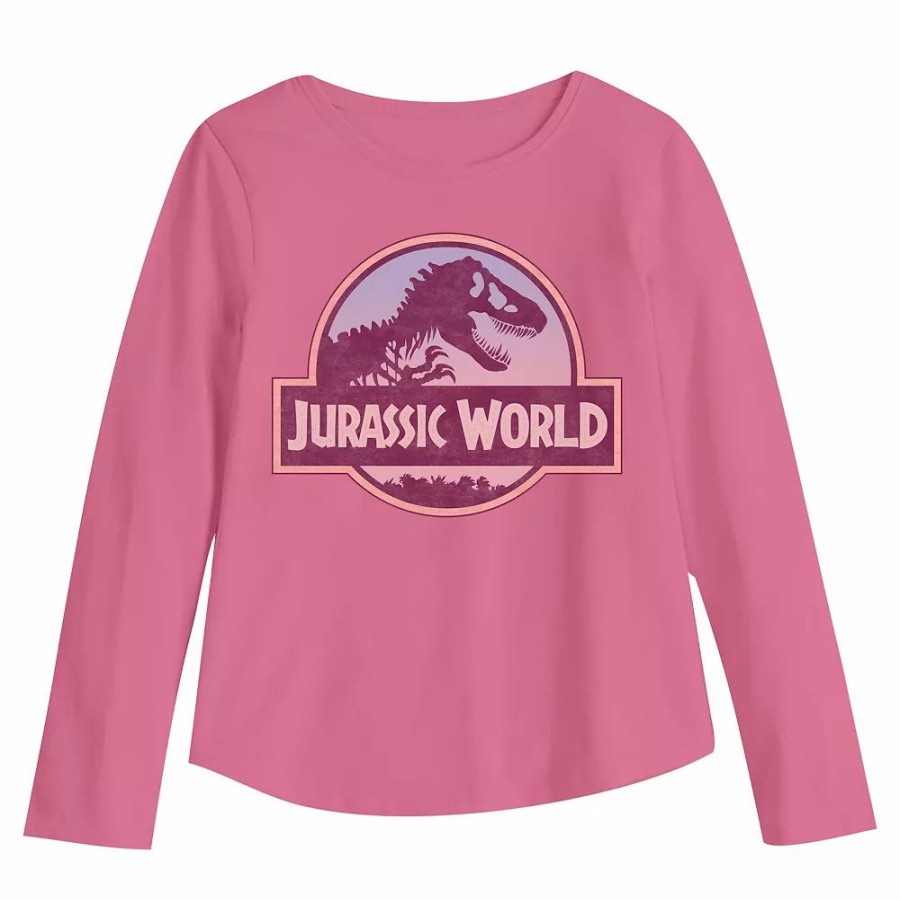 Girls Clothing * | Toddler Girl Jumping Beans Jurassic World Long Sleeve Logo Graphic Tee